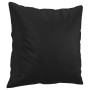 Set di Divani 4 pz con Cuscini Nero in Similpelle