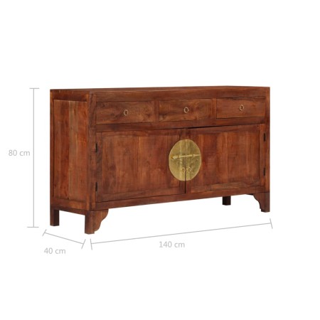 Credenza 140x40x80 cm in Legno Massello d'Acacia