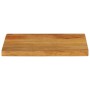 Piano Tavolo Bordi Vivi 60x30x3,8 cm in Legno Massello di Mango