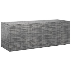 Contenitore da Giardino in Rattan PE 291x100,5x104 cm Grigio