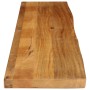 Piano Tavolo Bordi Vivi 140x40x3,8cm in Legno Massello di Mango