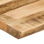 Piano Tavolo Bordi Vivi 90x40x3,8cm Legno Massello Mango Grezzo