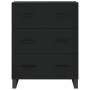 Credenza Nera 69,5x34x180 cm in Legno Multistrato