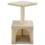 Albero per Gatti con Tiragraffi in Sisal 55 cm Beige