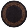 Tappeto Lavabile φ120 cm Nero e Oro Antiscivolo