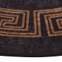 Tappeto Lavabile φ120 cm Nero e Oro Antiscivolo