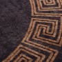 Tappeto Lavabile φ120 cm Nero e Oro Antiscivolo