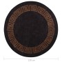 Tappeto Lavabile φ120 cm Nero e Oro Antiscivolo