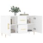 Credenza Bianca 100x36x60 cm in Legno Multistrato