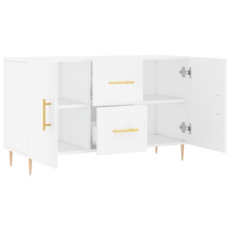 Credenza Bianca 100x36x60 cm in Legno Multistrato