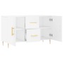 Credenza Bianca 100x36x60 cm in Legno Multistrato