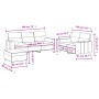 Set Divani 3 pz con Cuscini Grigio Chiaro in Tessuto