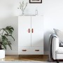 Credenza Bianca 69,5x31x115 cm in Legno Multistrato