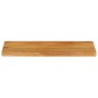 Piano Tavolo Bordi Vivi 80x20x2,5 cm Legno Massello di Mango