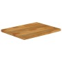 Piano Tavolo Bordi Vivi 80x60x3,8 cm in Legno Massello di Mango
