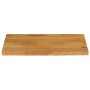 Piano Tavolo Bordi Vivi 80x60x3,8 cm in Legno Massello di Mango