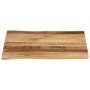 Piano Tavolo Bordi Vivi 40x40x3,8cm Legno Massello Mango Grezzo