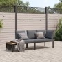 Set Divani da Giardino 2 pz con Cuscini in Alluminio Nero