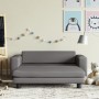 Divano Bambini con Poggiapiedi Grigio 100x50x30 cm Similpelle