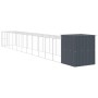 Pollaio con Area Corsa Antracite 165x1271x181cm Acciaio Zincato