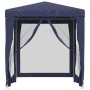 Tenda per Feste con 4 Pareti Laterali in Rete Blu 2x2 m HDPE