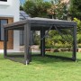 Tenda per Feste con 4 Pareti in Rete Antracite 3x4 m in HDPE