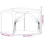 Tenda per Feste con 4 Pareti in Rete Antracite 3x3 m in HDPE