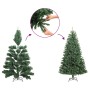 Albero di Natale Artificiale a Metà con Supporto Rosa 180cm PVC