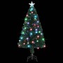 Albero di Natale Preilluminato con Supporto 120 cm Fibra Ottica