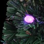 Albero di Natale Preilluminato con Supporto 120 cm Fibra Ottica