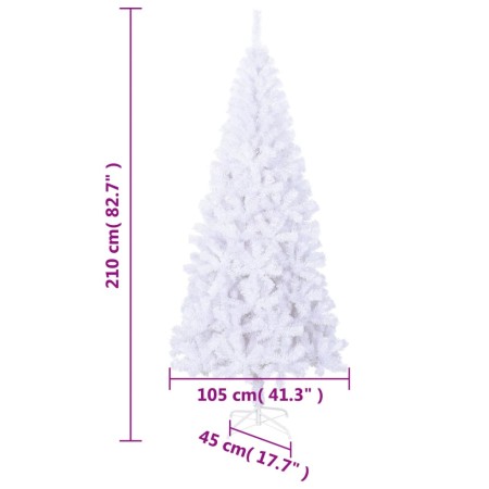 Albero Natale Artificiale con Supporto Acciaio 210 cm 910 Rami