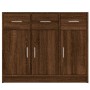 Credenza Rovere Marrone 91x28x75 cm in Legno Multistrato