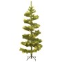 Albero di Natale Preilluminato con Vaso Verde 180 cm in PVC