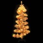 Albero di Natale Preilluminato con Vaso Bianco 150 cm in PVC