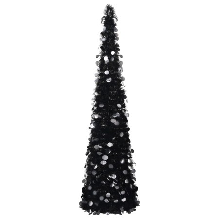 Albero di Natale Artificiale Apribile Nero 150 cm PET