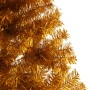 Albero di Natale Artificiale a Metà con Supporto Oro 210 cm PET