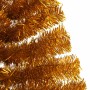 Albero di Natale Artificiale a Metà con Supporto Oro 150 cm PET