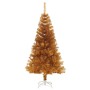 Albero di Natale Artificiale con Supporto Oro 120 cm PET