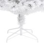 Albero Natale Preilluminato Bianco 150 cm in Fibra Ottica