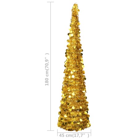 Albero di Natale Artificiale Apribile Oro 180 cm PET