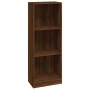 Libreria 3 Ripiani Rovere Marrone 40x24x109cm Legno Multistrato