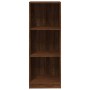 Libreria 3 Ripiani Rovere Marrone 40x24x109cm Legno Multistrato