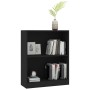 Libreria Nera 60x24x76 cm in Legno Multistrato