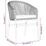 Set Mobili da Pranzo per Giardino 3 pz Antracite