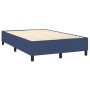 Letto a Molle con Materasso e LED Blu 120x200cm in Tessuto