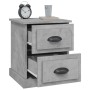 Comodini 2 pz Grigio Cemento 39x39x47,5 cm in Legno Multistrato