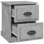 Comodini 2 pz Grigio Cemento 39x39x47,5 cm in Legno Multistrato