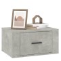 Comodini a Muro 2 pz Grigio Cemento 50x36x25 cm