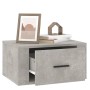 Comodini a Muro 2 pz Grigio Cemento 50x36x25 cm