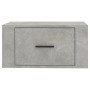 Comodini a Muro 2 pz Grigio Cemento 50x36x25 cm